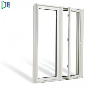 Прозорци с алуминиева крила с люлеещи се прозорци с прахово покритие, завършени единично двойно стъкло