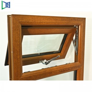 As2047 Стандартно сив бял / черен алуминиев външен отворен тентов прозорец с едно или двойно стъкло