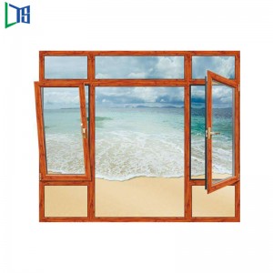 Алуминиев наклон и завой на наклона на прозореца и бяло цветно прахово покритие Алуминиеви прозорци