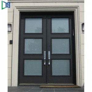 Страхотна екстериора As2047 Двойно стъклено люлеещо се крило Френска алуминиева врата с прахово покритие или дървено зърно завърше...
