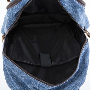 18SC-6940D Винтидж луд кон естествена кожа камо раница платнена раница на едро за мъже