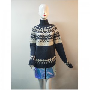 СИНЯ ABIGAIL FAIRISLE PATTERN JUMPER RLWS0014F