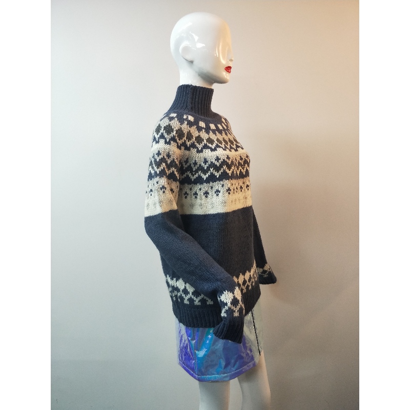 СИНЯ ABIGAIL FAIRISLE PATTERN JUMPER RLWS0014F