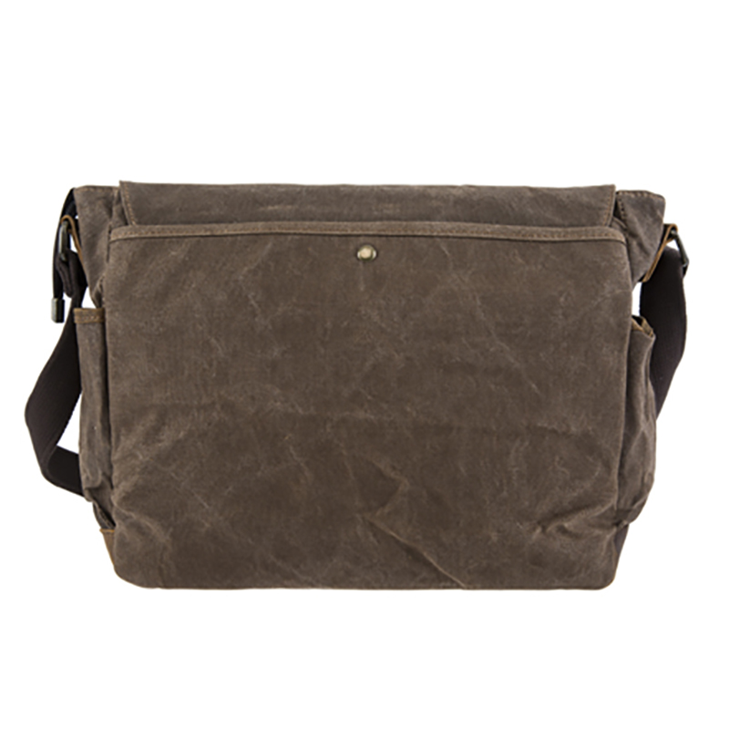 18SC-6774M Нова луда кожена кожа с платно Ретро чанта за мъже водоустойчива чанта за платното Canvas мъже работа чанта