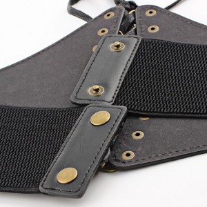 HD0823 - Персонализиран PU комбиниран еластичен колан за женска талия