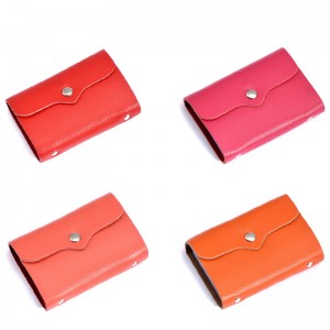 HD0827 - Персонализиран ръкав за лична карта на притежател на визитна картичка от естествена кожа