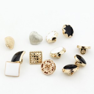 Модни нови дизайнерски метални копчета за риза за шиене на бутони 8