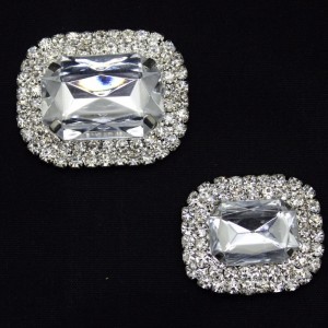 Нов дизайн елегантен бял бижута Ясен акрилен бутон от горни камъни Евтино шиене пластмасов бутон 9