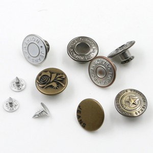 Персонализиран моден отпечатан кръгъл метален бутон за дънки 10