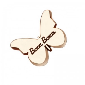 Моден бутон пеперуда дизайн дреха метален златен бутон копче за подгъващ се гребен 13