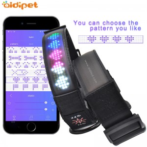 Търговия на едро с найлонова яка за куче с кръгло въже с интегрирана тягова каишка с мигащ екран