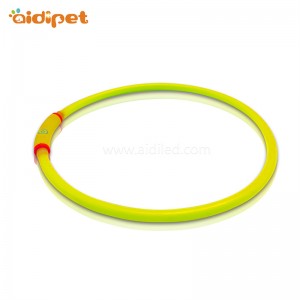 Куче мигащ светодиодна яка мек TPR материал USB акумулаторен супер ярък светодиодна яка куче отрязани с различен размер, за да отгов...