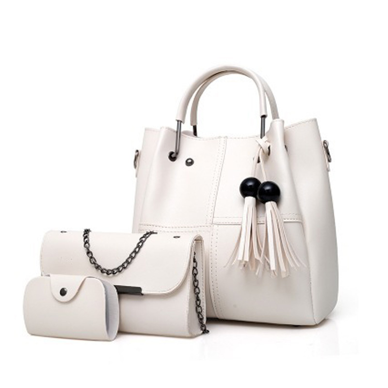 HD0827--3 PCS на комплект жени PU кожа Tote PU кожана преносима чанта PU кожа монета портмоне