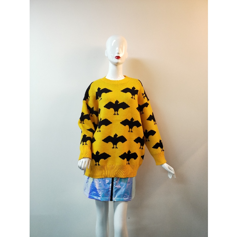 ЖЪЛТОВИ ПЕЙНТОВИ ДЪБКИ SWEATER RLWS0124F