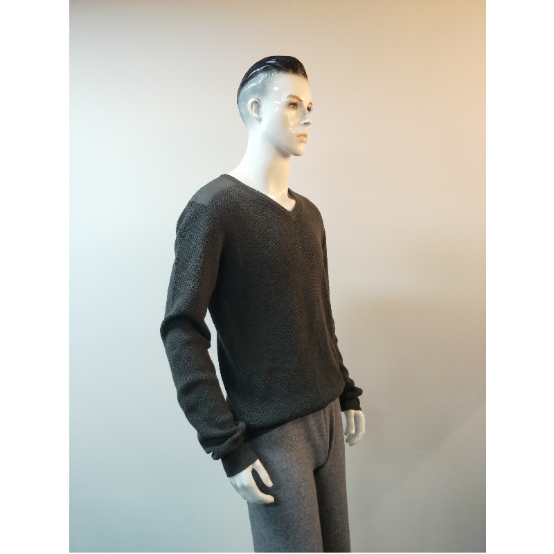 GREY V-NECK SWEATER RLMS0014F