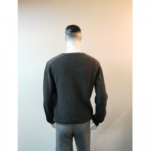 GREY V-NECK SWEATER RLMS0014F