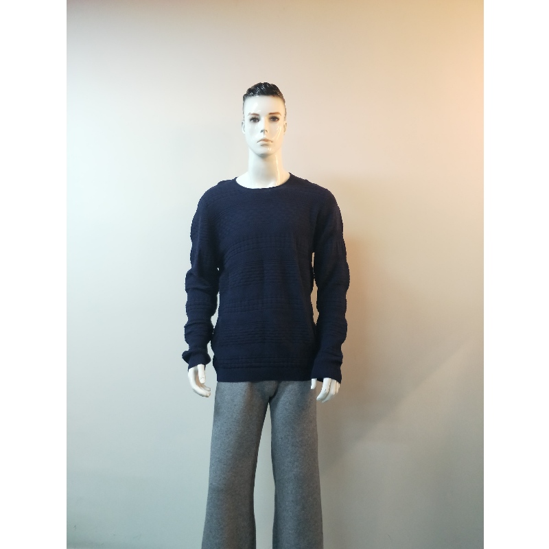 NAVY CREW SWEATER RLMS0044F