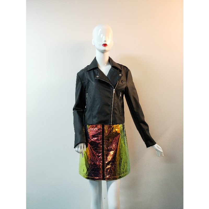 ЧЕРНА PU BIKER JAKET RLWPJ0010N