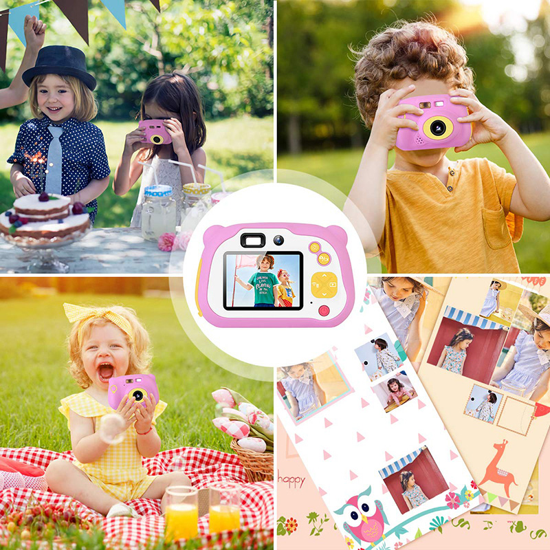 Детска камера 8.0MP акумулаторна цифрова предна и задна селфи камера за деца, видеокамера, подаръци за играчки за 4-10 годишни момчета и момичета