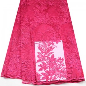 Гореща продажба булчинска рокля 3D бродирани дантела плат за жени