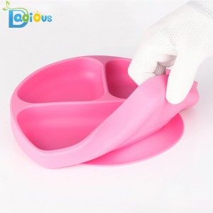Горещ продукт неплъзгаща се силиконова плоча за малки деца силна смукателна плоча за бебето нетоксична силиконова всмукваща пла...