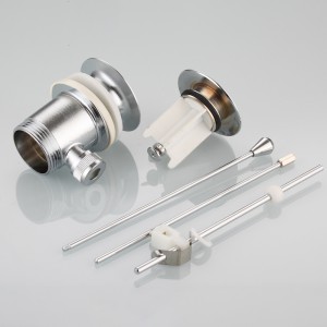 Хром изскачащ контейнер за изтичане на басейн с издърпващ се дренажен прът