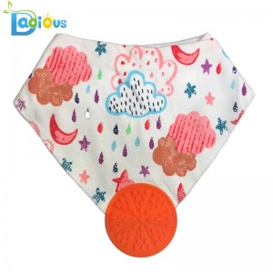 Baby \u0026 Toddler Teething Bandana Bib Muslin Bibs Bandana Drool Bibs with Teether