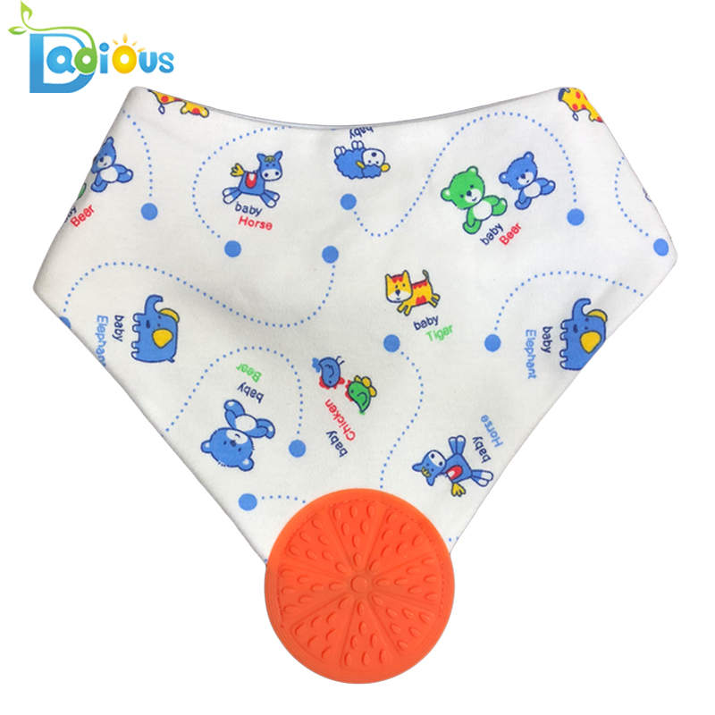 Амазонки най-продавани памучни биб с Teether Boy Teether Bib Bandana Teething Bibs за момичета