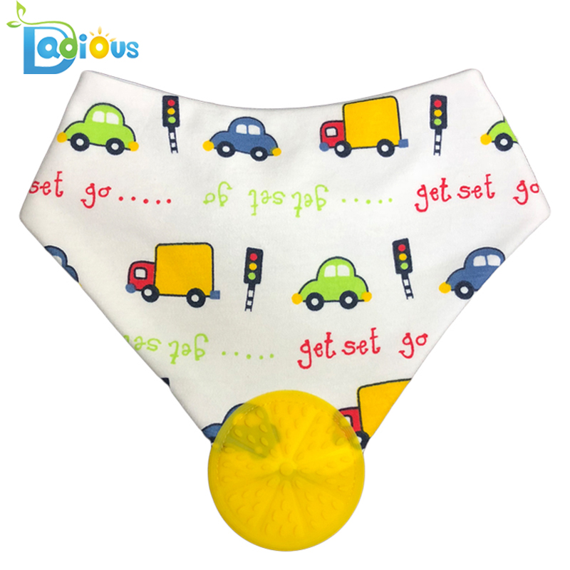 Амазонки най-продавани памучни биб с Teether Boy Teether Bib Bandana Teething Bibs за момичета