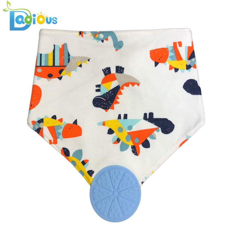 Амазонки най-продавани памучни биб с Teether Boy Teether Bib Bandana Teething Bibs за момичета