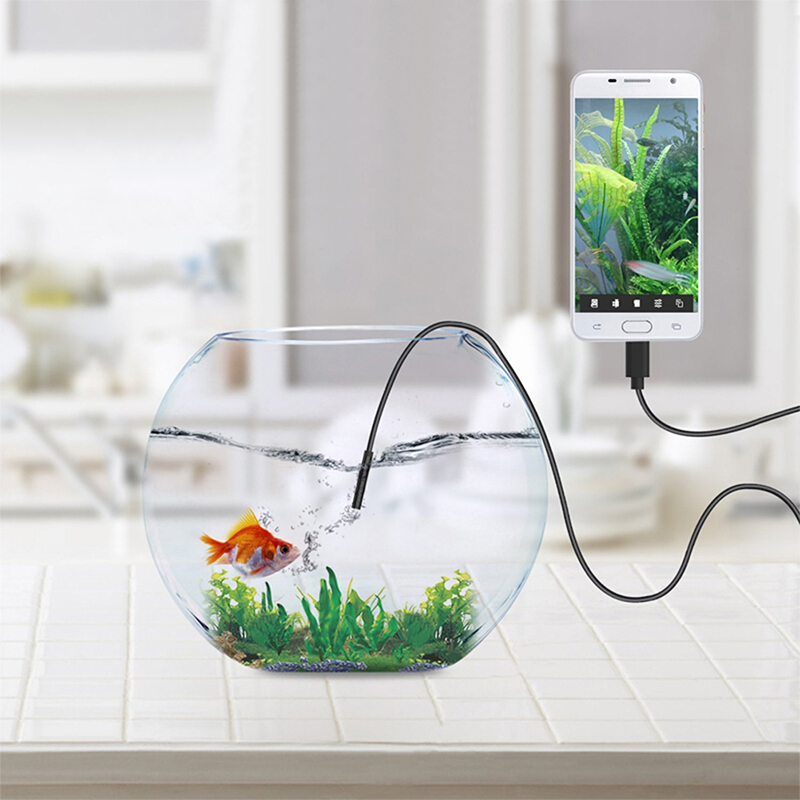Безжичен ендоскоп 2.0 мегапиксела HD WiFi Borescope Микро интерфейс Водоустойчива камера за проверка на змия за Android, iOS и Windows, iPhone, Samsung, таблет, Mac