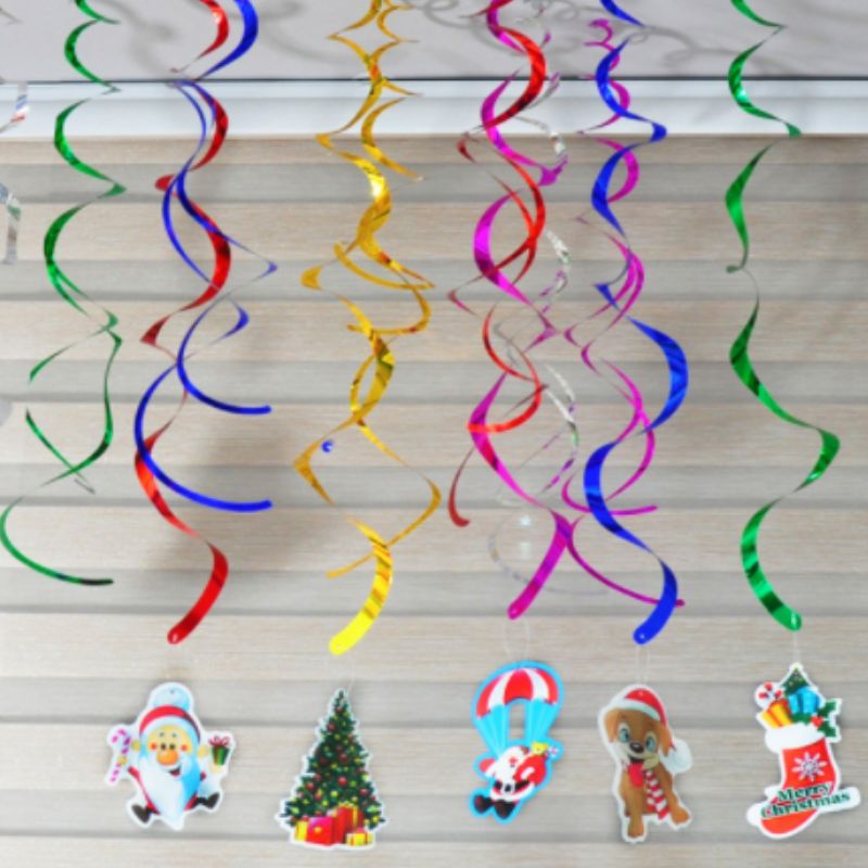 Таванни декорации банери балони панделка панделка за парти сватба Коледен ден