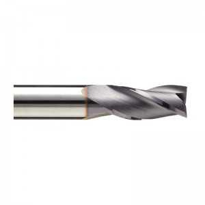 Carbide Square Nose End Mill, Inch, TiAlN Finish, Groffing and Finishing Cut, спирала 30 градуса, 3 флейти, 1,5 \"обща дължина, 0,125\" диаметър на рязане, 0,125 \"диаметър на ръ...