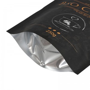 Персонализирани лого кафе торбички за многократна употреба изправени чанта с цип опаковъчни торбички за кафе