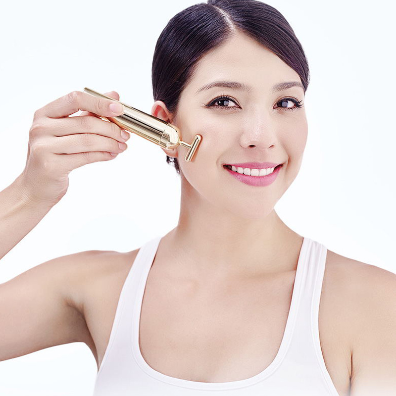Beauty Bar Pulse Масажор за лице, T-Shape Electric Sign Масажни инструменти за чувствителна кожа