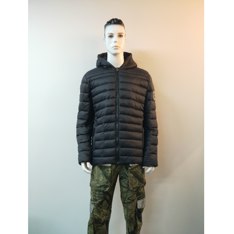 NAVY HOODED PUFFER JAKET RLMPC0010
