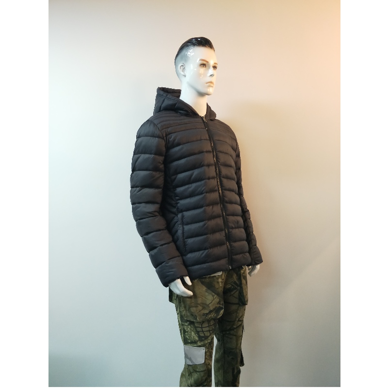 NAVY HOODED PUFFER JAKET RLMPC0010