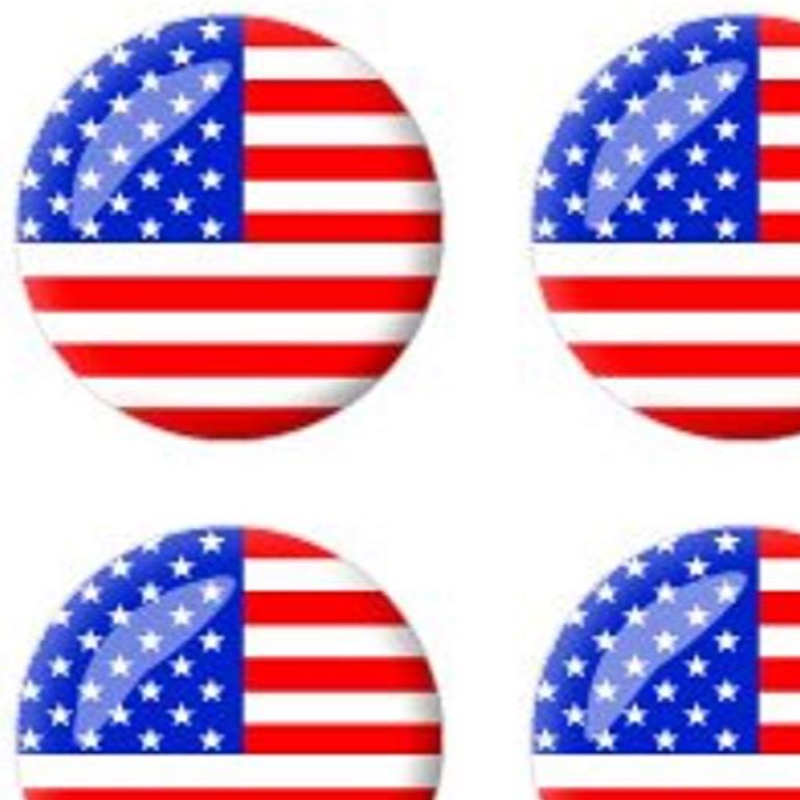 стикер с купол на американски флаг, емблема Стикери за кола