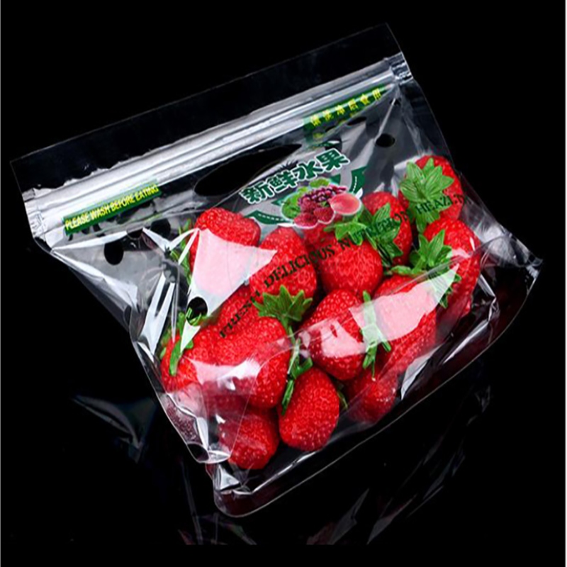 Еко приятел приятел торба с пластмасови зеленчукови сладки домати ziplock с отвори за отваряне