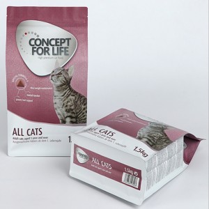 Пластмасови долни пластмасови торби с осем странични запечатани пластмасови торбички за опаковки за домашни любимци