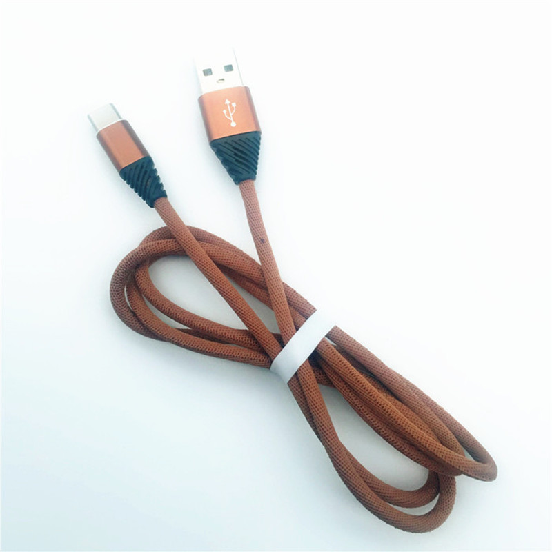 KPS-1004CB TYPE C Персонализирано памучно тъкане 1 m USB 2.2 високоскоростно зареждане тип c USB кабел