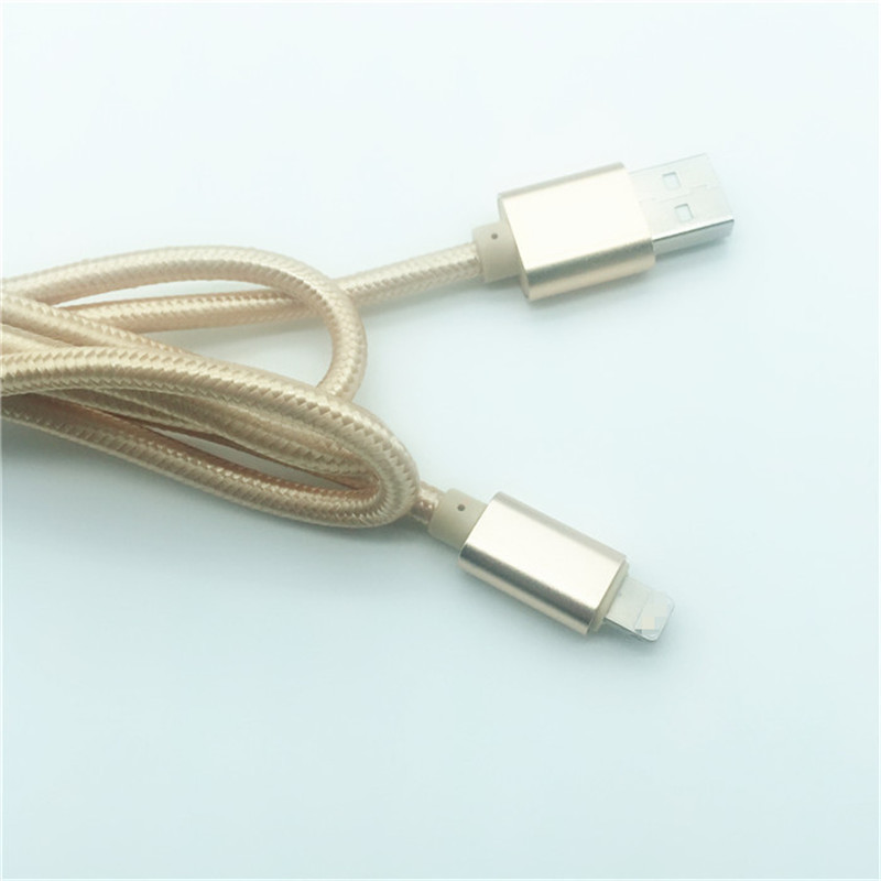 KPS-1005CB 8PIN 2M Висококачествен найлонов сплетен 2A бърз usb кабел за данни за Iphone