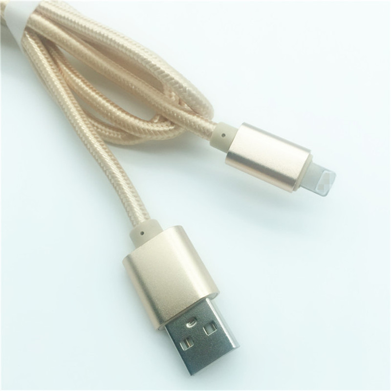 KPS-1005CB 8PIN 2M Висококачествен найлонов сплетен 2A бърз usb кабел за данни за Iphone