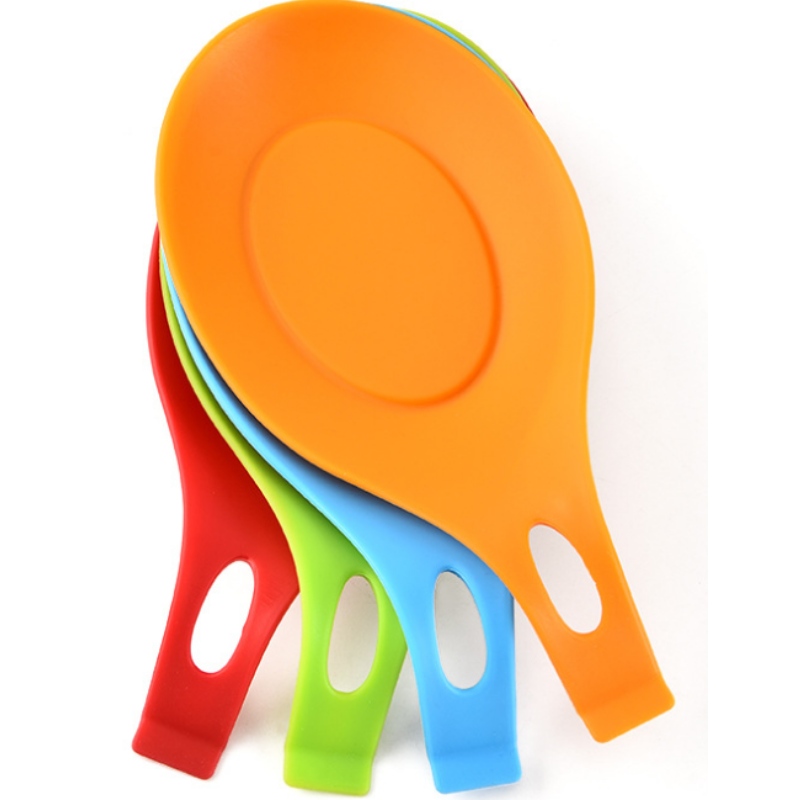 Силиконова подложка за лъжица силиконова чиния кухненски прибори Силиконова поставка за лъжица за лъжица по-голяма подкрепа