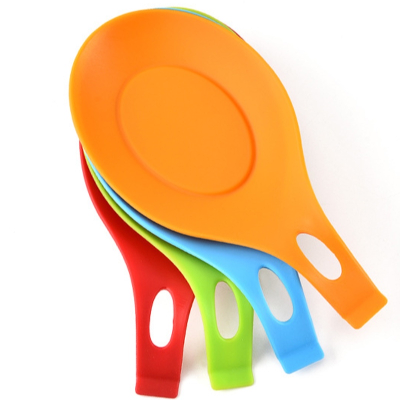 Силиконова подложка за лъжица силиконова чиния кухненски прибори Силиконова поставка за лъжица за лъжица по-голяма подкрепа