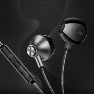 Удобно носене на динамична стерео HiFi кабелна слушалка