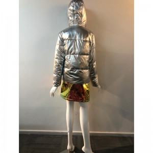 СРЕБЕН МЕТАЛЛИЧЕН ПУФЕРЕН КОЛЕТ RLWPC0049