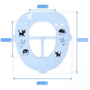 Нов силиконов антибактериален подложка за тоалетна чиния домакински водоустойчив лесно почистване пътуване преносим тоалетен ...