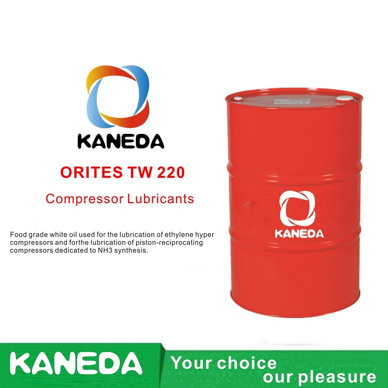KANEDA ORITES TW 220 Бяло масло от хранителен клас, използвано за смазване на етиленови хипер компресори и за смазване на бутални рециркулационни компресори, предназначени за синтез на NH3.