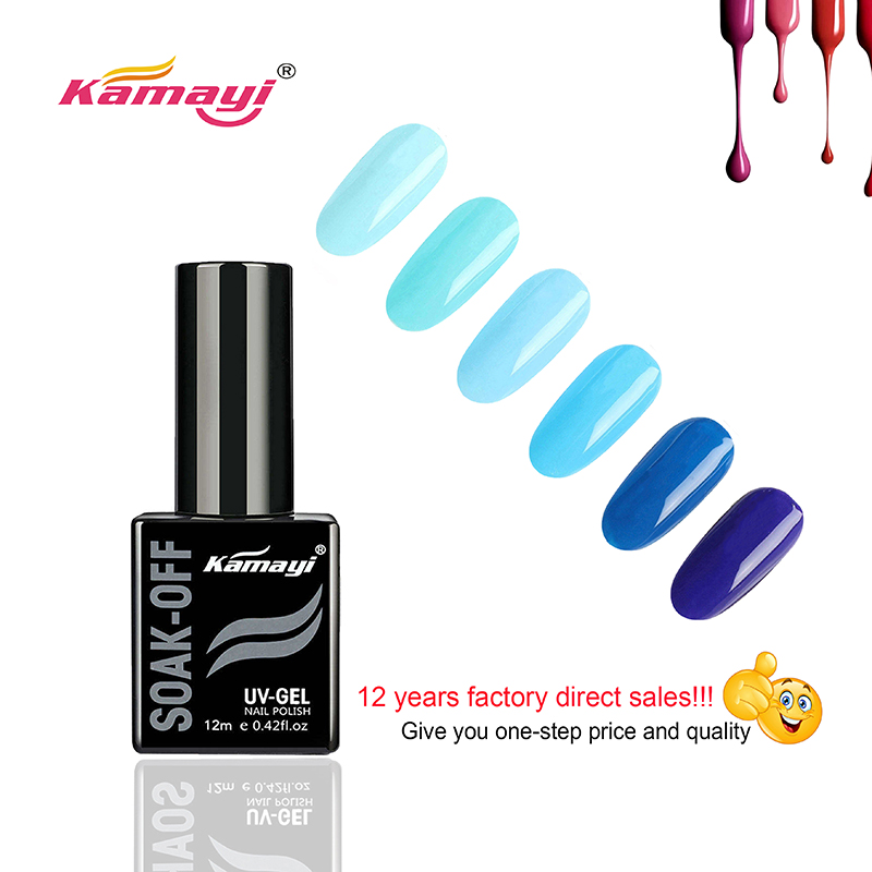 Продукти за нокти Kamayi безплатни проби Uv гел лак за нокти черен флакон 12ml гел лак